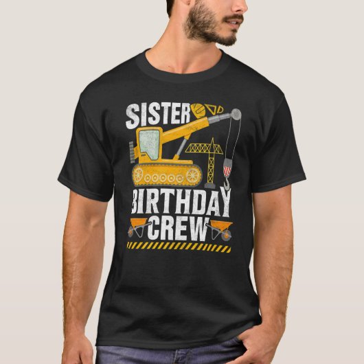 シスター誕生日クルー – 建築誕生日パーティー Tシャツ (正面)