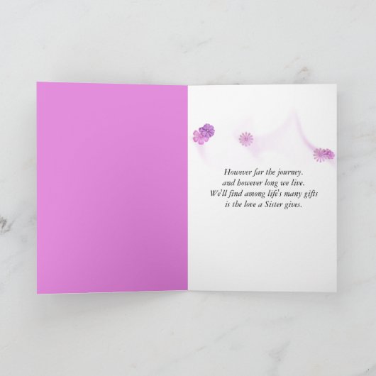 シスター誕生日テディベア カード (内部)