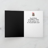 シスター誕生日ハグ&キスラクーンアニマルカード カード (内部)