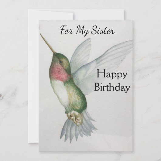 シスター誕生日ハミングバエレガントードウォーター色 (正面)