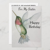 シスター誕生日ハミングバエレガントードウォーター色 (正面/裏面)