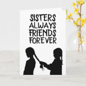 シスター誕生日フレンドグリーティングカード カード (黄色い花)