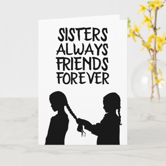 シスター誕生日フレンドグリーティングカード カード (黄色い花)