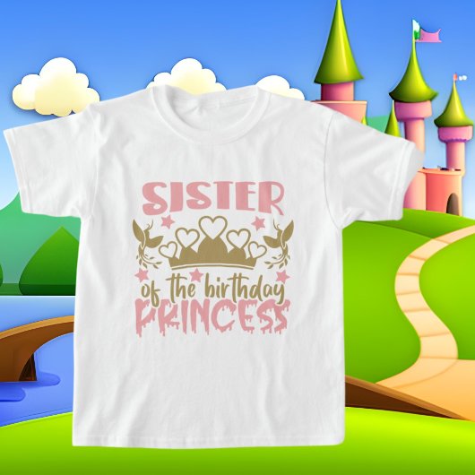 シスター誕生日プリンセスワードアート Tシャツ