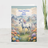 シスター誕生日ユニコーン カード (正面)