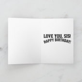 シスター誕生日愛YOU GREETING CARD カード (内部)