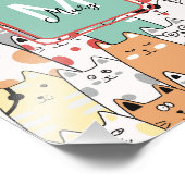 シスター誕生日猫猫ちゃん名モノグラムキッズ フォトプリント (角)