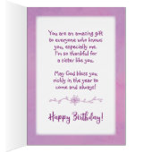 シスター誕生日、あなたはそのような素晴賛美らしい (内側 (右))