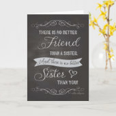 シスター誕生日 – シャルボード – No Better Friend カード (黄色い花)