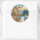 シスター賛美・フランシスの5匹 ラウンドシール (バッグ)