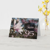 シスター95誕生日とマグノリア カード (黄色い花)