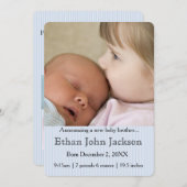 シスター·アナウンス·ブラザーズ·誕生·ブルー 案内状 (正面/裏面)