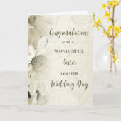 シスター・ウェディング・デーおめでとう カード (黄色い花)