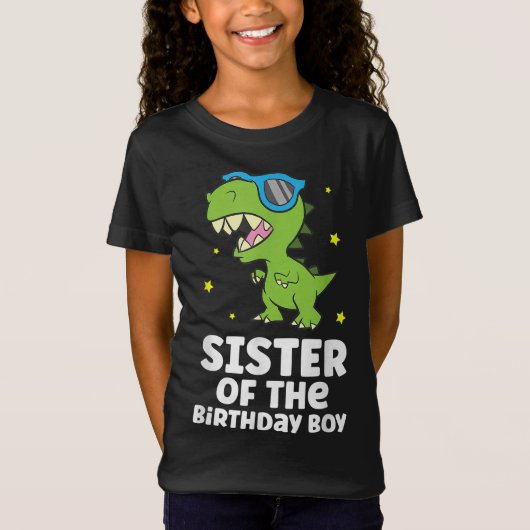 シスター・オブ・ザ・誕生日・ボーイ・恐竜誕生日 Tシャツ (正面)