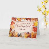 シスター・カトリックの修道女の感謝祭感謝していの神 カード (黄色い花)