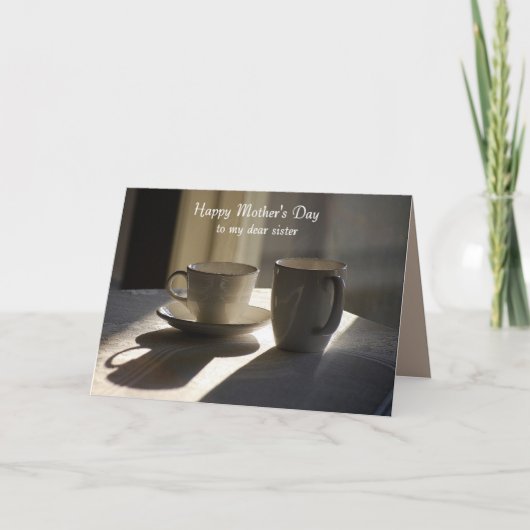 シスター・コーヒー・カップにお母さん！ カード (正面)
