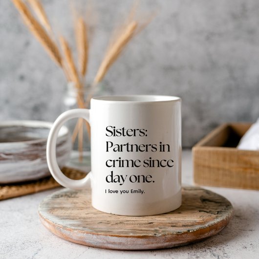 シスター・コーヒー・マおもしろいグの姉妹パートナー コーヒーマグカップ