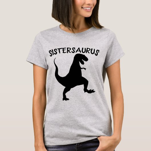 シスター・シスターおもしろいザウルスTシャツ Tシャツ (正面)