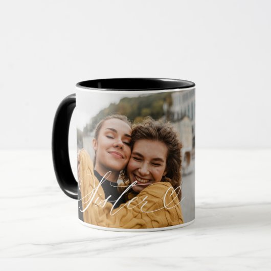 シスター・スクリプトハート感謝の毎瞬間の写真 マグカップ (正面左)