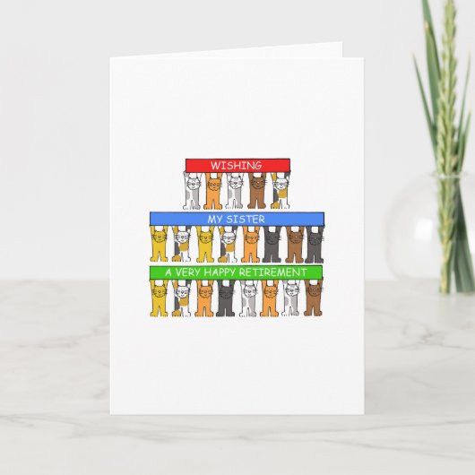 シスター・ハッピーリタイア猫たち カード (正面)