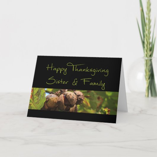 シスター&ファミリー感謝祭カード シーズンカード (正面)