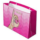 シスター·ラブ·ガーリーイラストレーション ラージペーパーバッグ (裏面アングル)