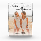 シスター |写真パーソナライズされたギフト フォトブロック (正面)
