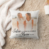 シスター |写真パーソナライズされた クッション (ブランケット)