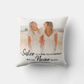 シスター |写真パーソナライズされた クッション (裏面)