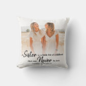 シスター |写真パーソナライズされた クッション (正面)