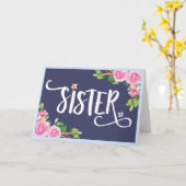 シスター：最も美し感謝していい言葉をカード カード (黄色い花)