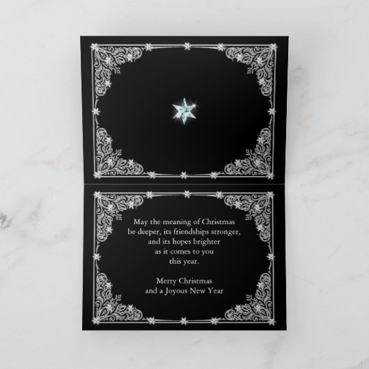 シスター、白黒クリスマスカード シーズンカード (内部)