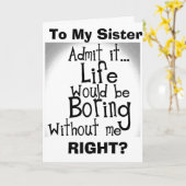 ***シスター***私がいないのに飽きてるって知ってる! カード (黄色い花)