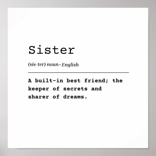 シスター – 組み込みの友最高の人 ポスター (正面)