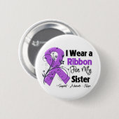 シスター – 膵臓がんリボン 缶バッジ (正面&裏面)
