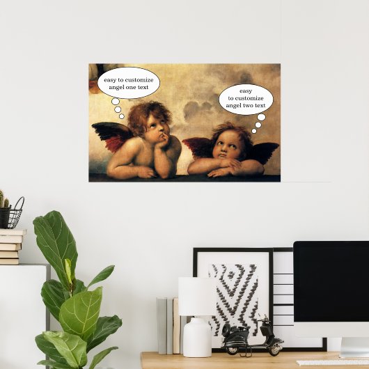 シスチンマドンナエンジェルズバイラファエルサンツィオ ポスター (ホームオフィス)