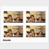 シスチンマドンナエンジェルズバイラファエル,ルネッサンスアート 長方形シール (シート)