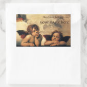 シスチンマドンナエンジェルズバイラファエル,ルネッサンスアート 長方形シール (バッグ)