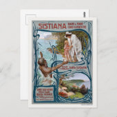 システィアナイタリアヴィンテージトラベルポスター1900 ポストカード (正面/裏面)