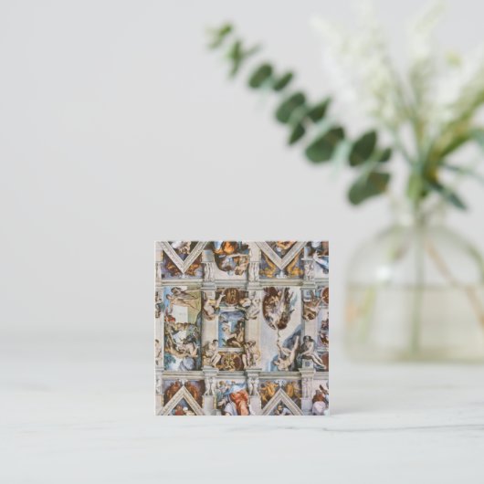 システィンチャペルシーリングミケランジェロ スクエア名刺 (スタンド正面)