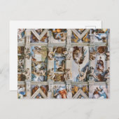 システィンチャペルシーリングミケランジェロ ポストカード (正面/裏面)