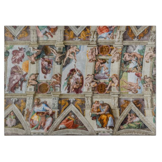 システィンチャペルミケランジェロ – バチカン，ローマ，イタリア カッティングボード (正面)
