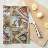 システィンチャペルミケランジェロ – バチカン，ローマ，イタリア キッチンタオル (四つ折り)