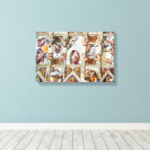 システィンチャペルミケランジェロ – バチカン，ローマ，イタリア キャンバスプリント (インサイチュ (ウッドフロア))