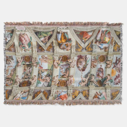 システィンチャペルミケランジェロ – バチカン，ローマ，イタリア スローブランケット (正面)