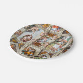 システィンチャペルミケランジェロ – バチカン，ローマ，イタリア ペーパープレート (アングル)