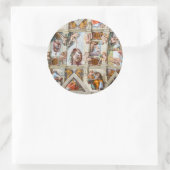 システィンチャペルミケランジェロ – バチカン，ローマ，イタリア ラウンドシール (バッグ)