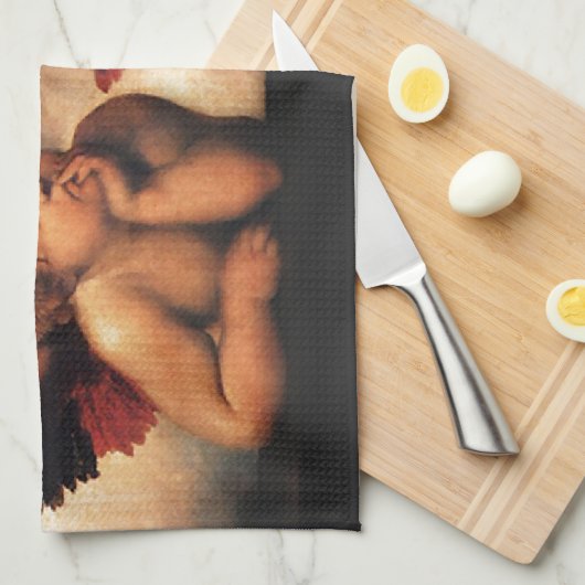 システィンマドンナ2エンジェルズバイラファエル キッチンタオル (四つ折り)