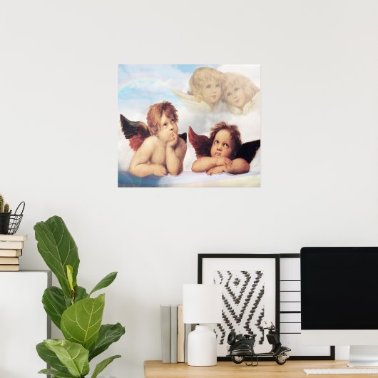 システィンマドンナ2エンジェルズバイラファエル ポスター (ホームオフィス)