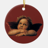 システィンマドンナ、エンジェルス詳細バイラファエルサンツィオ セラミックオーナメント (正面)